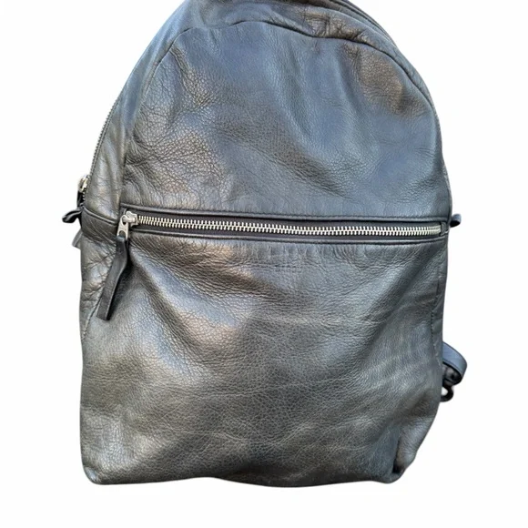 BAGGU Leather Zip-Front Backpack - Picture 3 of 14